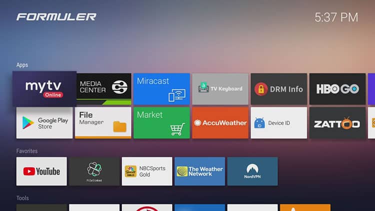 Android Box Formuler Z8. Par rapport au Z7, quelles sont les nouvelles fonctionnalités? 3 z8 ui